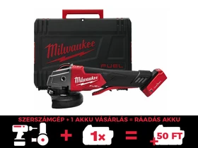 Milwaukee M18ONEFSAG125XPDB-0X akkus sarokcsiszoló 18 V | 125 mm | 8500 RPM | Szénkefementes | Akku és töltõ nélkül | Heavy Duty kofferben
