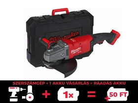 Milwaukee M18 FLAG230XPDB-0C akkus sarokcsiszoló 18 V | 230 mm | 6600 RPM | Szénkefementes | Akku és töltõ nélkül | Kofferben