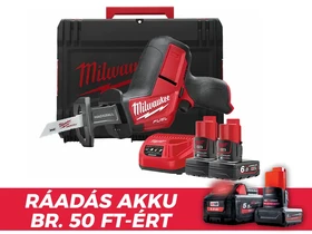 Milwaukee M12 CHZ-602X akkus orrfűrész 12 V | 150 mm | Szénkefementes | 2 x 6 Ah akku + töltő | Heavy Duty kofferben