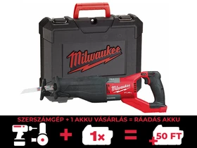 Milwaukee M18FSX-0C akkus orrfűrész 18 V | 300 mm | Szénkefementes | Akku és töltő nélkül | Kofferben