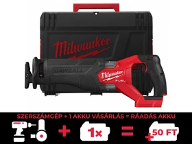 Milwaukee M18FSZ-0X akkus orrfűrész 18 V | 300 mm | Szénkefementes | Akku és töltő nélkül | Heavy Duty kofferben