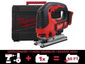 Milwaukee M18 BJS-0X akkus dekopírfűrész 18 V | 135 mm | Szénkefés | Akku és töltő nélkül | Heavy Duty kofferben