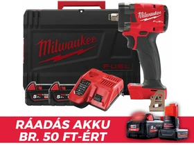 Milwaukee M18FIW2F12-502X akkus ütvecsavarozó 18 V | 34 Nm/102 Nm/203 Nm/339 Nm | 1/2 inch | Szénkefementes | 2 x 5 Ah akku + töltõ | Heavy Duty kofferben