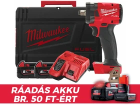 Milwaukee M18FIW2P12-502X akkus ütvecsavarozó 18 V | 34 Nm/102 Nm/203 Nm/339 Nm | 1/2 inch | Szénkefementes | 2 x 5 Ah akku + töltõ | Heavy Duty kofferben