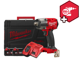 Milwaukee M18FMTIW2F12-502X akkus ütvecsavarozó 18 V | 47 Nm/475 Nm/610 Nm/745 Nm | 1/2 inch | Szénkefementes | 2 x 5 Ah akku + töltõ | Heavy Duty kofferben