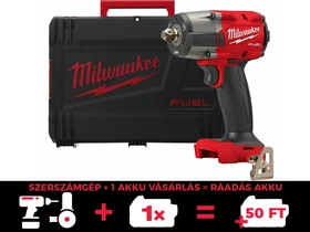 Milwaukee M18FMTIW2P12-0X akkus ütvecsavarozó 18 V | 47 Nm/475 Nm/610 Nm/745 Nm | 1/2 inch | Szénkefementes | Akku és töltõ nélkül | Heavy Duty kofferben