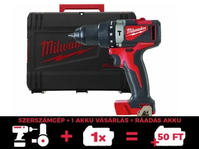 Milwaukee M18BLPD2-0X akkus ütvefúró-csavarozó 18 V | 82 Nm | 0 - 13 mm | Szénkefementes | Akku és töltő nélkül | Heavy Duty kofferben