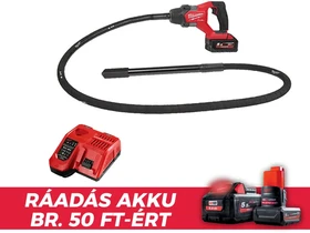 Milwaukee M18FCVN24-551 akkus meghajtóegység tűvibrátorhoz 18 V | 125001/min | Szénkefementes | 1 x 5,5 Ah akku + töltő | Kartondobozban