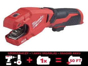 Milwaukee M12PCSS-0 akkus csővágó 12 V | 12 - 28 mm | Szénkefés | Akku és töltő nélkül | Kartondobozban