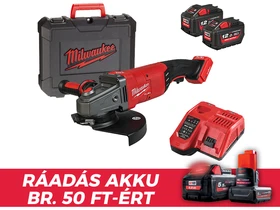 Milwaukee M18ONEFLAG230XPDB-122C akkus sarokcsiszoló 18 V | 230 mm | 6600 RPM | Szénkefementes | 2 x 12 Ah akku + töltõ | Kofferben
