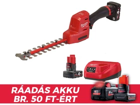 Milwaukee M12FHT20-402 akkus sövényvágó 12 V | 200 mm | Szénkefementes | 2 x 4 Ah akku + töltő