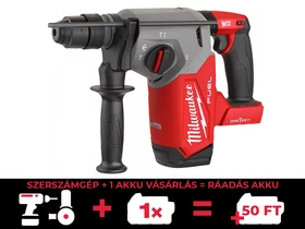 Milwaukee M18FH-0 akkus fúró-vésőkalapács 18 V | 2,5 J | Betonban 26 mm | 3,2 kg | Szénkefementes | Akku és töltő nélkül | Kartondobozban