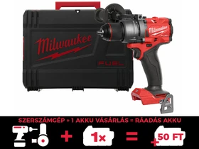 Milwaukee M18FPD3-0X akkus ütvefúró-csavarozó 18 V | 158 Nm | 1,5 - 13 mm | Szénkefementes | Akku és töltő nélkül | Heavy Duty kofferben