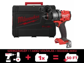 Milwaukee M18FDD3-0X akkus fúrócsavarozó tokmányos 18 V | 158 Nm | Szénkefementes | Akku és töltő nélkül | Heavy Duty kofferben