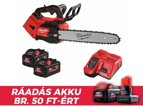 Milwaukee M18FTHCHS35-802 akkus láncfűrész 18 V | 350 mm | Szénkefementes | 2 x 8 Ah akku + töltő | Kartondobozban