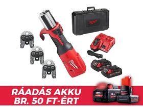 Milwaukee M18BLHPT-202C Geberit Mapress akkus csőprés Standard | 18 V | 0 - 110 mm | 32 kN | Szénkefementes | 2 x 2 Ah akku + töltő | Kofferben