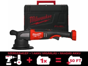 Milwaukee M18FROP21-0X akkus polírozógép 18 V | 150 mm | Szénkefementes | Akku és töltő nélkül | Heavy Duty kofferben
