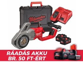 Milwaukee M18FPT114-802C akkus menetvágó 18 V | 1/8 - 1/4 inch | Szénkefementes | 2 x 8 Ah akku + töltő | Kofferben