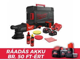 Milwaukee M18FROP15-502XKIT akkus polírozógép 18 V | 125 mm | Szénkefementes | 2 x 5 Ah akku + töltő | Heavy Duty kofferben