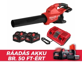 Milwaukee M18F2BL-802 akkus lombfúvó 18 V | 64 m/s | Szénkefementes | 2 x 8 Ah akku + töltő | Kartondobozban