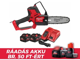 Milwaukee M18FHS20-552 akkus láncfűrész 18 V | 200 mm | Szénkefementes | 2 x 5,5 Ah akku + töltő | Kartondobozban