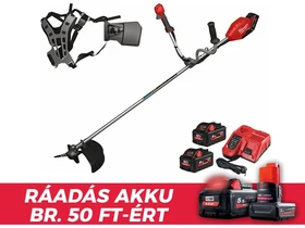 Milwaukee M18FBCU-802 akkus fűkasza 18 V | 400 mm | Szénkefementes | 2 x 8 Ah akku + töltő