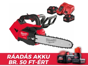 Milwaukee M18FTHCHS30-802 akkus láncfűrész 18 V | 300 mm | Szénkefementes | 2 x 8 Ah akku + töltő | Kartondobozban
