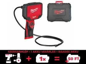 Milwaukee M12360IC12-0C endoszkóp kamera 10 mm x 1,2 m | Akku és töltő nélkül | Kofferben