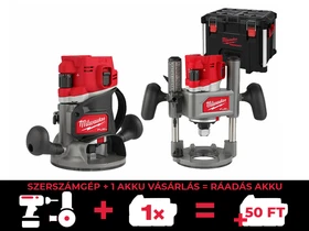 Milwaukee M18FR12KIT-0P akkus felsõmaró 18 V | 12000 - 25000 RPM | Szénkefementes | Akku és töltõ nélkül | Packout kofferben