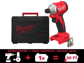 Milwaukee M18 BLIDR-0X akkus ütvecsavarozó 18 V | 190 Nm | 1/4 bit | Szénkefementes | Akku és töltõ nélkül | Heavy Duty kofferben