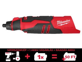 Milwaukee M12 BLROT-0 akkus egyenes csiszoló 12 V | Szénkefementes | Akku és töltõ nélkül | Kartondobozban