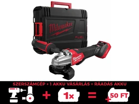 Milwaukee M18FSAGSVO125X-0X akkus sarokcsiszoló 18 V | 125 mm | 3500 - 8500 RPM | Szénkefementes | Akku és töltõ nélkül | Heavy Duty kofferben