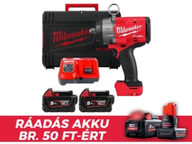Milwaukee M18 FHIW2P12-502X akkus ütvecsavarozó 18 V | 68 Nm/475 Nm/1017 Nm/1220 Nm | M36 | Szénkefementes | 2 x 5 Ah akku + töltõ | Heavy Duty kofferben