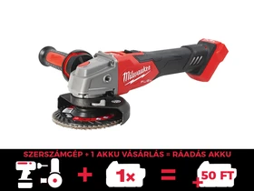 Milwaukee M18FSAGV125XB-0 akkus sarokcsiszoló 18 V | 125 mm | 3500 - 8500 RPM | Szénkefementes | Akku és töltõ nélkül | Kartondobozban
