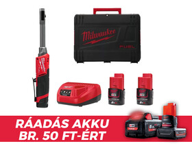 Milwaukee M12FPTR-202X akkus racsnis csavarkulcs 12 V | 14,4 mm Hex | 81 Nm | Szénkefementes | 2 x 2 Ah akku + töltõ | Heavy Duty kofferben