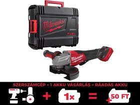 Milwaukee M18FHSAGO180VXPDB2-0X akkus sarokcsiszoló 18 V | 180 mm | 5000 - 8400 RPM | Szénkefementes | Akku és töltõ nélkül | Heavy Duty kofferben