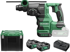HiKOKI DH1826DAWPZ akkus fúró-vésőkalapács 2 x 5.0 Ah+ töltő,  HSC