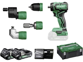 HiKOKI DS18DDQWRZ akkus fúrócsavarozó tokmányos 2 x 2.0 Ah+ töltő, 26/55 Nm, 1,3 kg, HSC