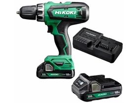 HiKOKI DS18DFWKZ akkus fúrócsavarozó tokmányos 2 x 2.0 Ah+töltő, 45 Nm, 1,7kg