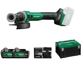 HiKOKI G1813DVEWQZ akkus sarokcsiszoló 125 mm, 2 x 5.0 A + töltő, HSC, 3 kg HiKOKI G1813DVEWQZ akkus sarokcsiszoló 125 mm, 2 x 5.0 A + töltő, HSC, 3 kg