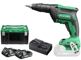 HiKOKI W18DAWAZ akkus csavarbehajtó mélységütközővel 2 x 2.0 Ah + töltő, 1,4 kg, HSC