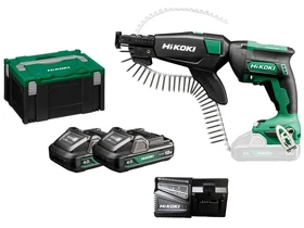 HiKOKI W18DBWCZ akkus csavarbehajtó mélységütközővel 2 x 4.0 Ah + töltő, 1,6 kg, HSC, csavartár