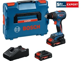 Bosch EXSR18V-90 akkus fúrócsavarozó tokmányos 18 V | 36 Nm/45 Nm | Szénkefementes | 2 x 4 Ah akku + töltő | L-Boxx-ban