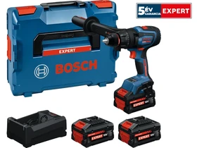 Bosch EXSR18V-150 akkus fúrócsavarozó tokmányos 18 V | 84 Nm/100 Nm/150 Nm | Szénkefementes | 2 x 8 Ah + 1 x 5,5 Ah akku + töltő | L-Boxx-ban