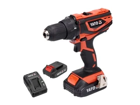 Yato YT-82780 akkus fúrócsavarozó tokmányos 18 V | 40 Nm | Szénkefés | 1 x 2 Ah akku + töltő | Kartondobozban Yato YT-82780 akkus fúrócsavarozó tokmányos 18 V | 40 Nm | Szénkefés | 1 x 2 Ah akku + töltő | Kartondobozban