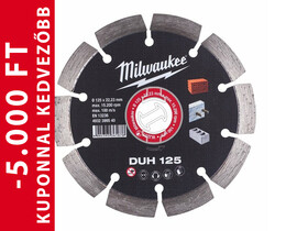 Milwaukee DUH 125x22,2 mm-es gyémánt vágótárcsa