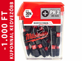 Milwaukee Shockwave CD PH2 25 mm-es phillips behajtóbit 10 db