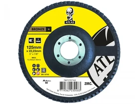 Atlas KX663 lamellás csiszolótárcsa 125x22mm P60 Atlas KX663 lamellás csiszolótárcsa 125x22mm P60