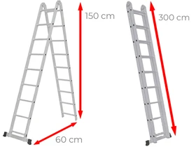 Ztrust ML205 kétrészes csuklós többcélú létra Ztrust ML205 kétrészes csuklós többcélú létra