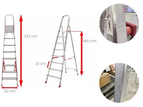 Ztrust HL0108 háztartási dobogós létra (újracsomagolt) Ztrust HL0108 háztartási dobogós létra (újracsomagolt)